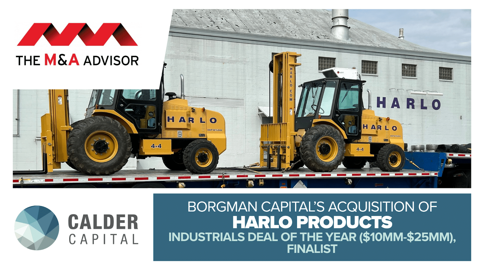 Calder Capital Named Finalist for Industrials Deal of the Year – $10-$25MM at the 24th Annual M&A Advisor Awards