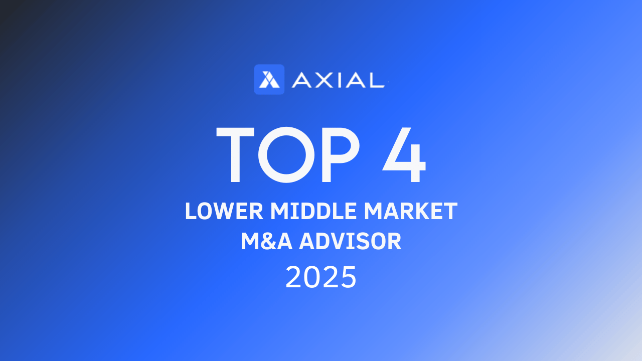 Calder Capital Ranked #4 Lower Middle Market M&A Advisor by Axial for 2025